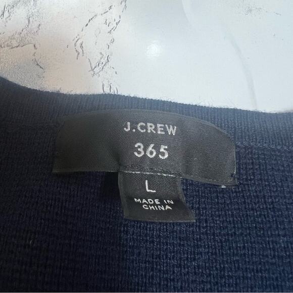 J. Crew 365 Juliette collarless sweater blazer navy Sz L - Picture 9 of 9